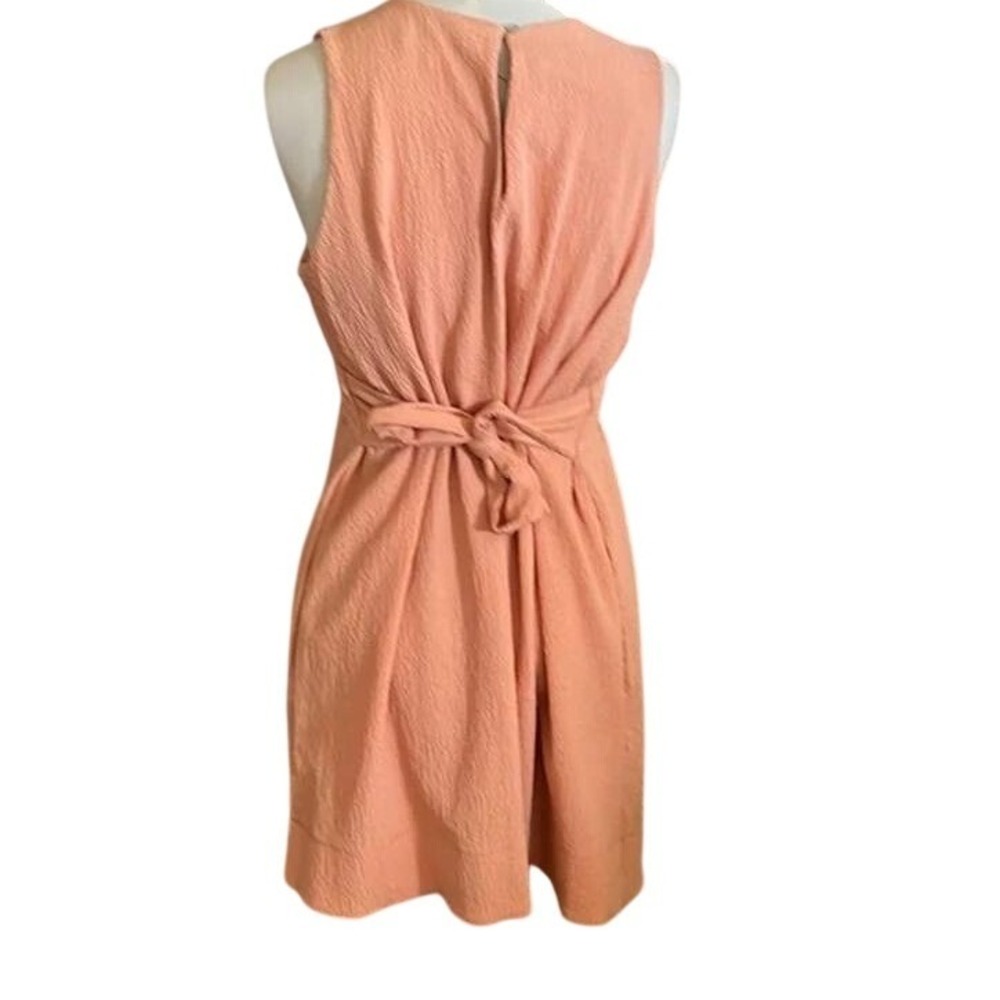 Promesa Peach Textured Deep V-Neck Twist Front Mini Women Dress Small NWOT - Picture 2 of 11